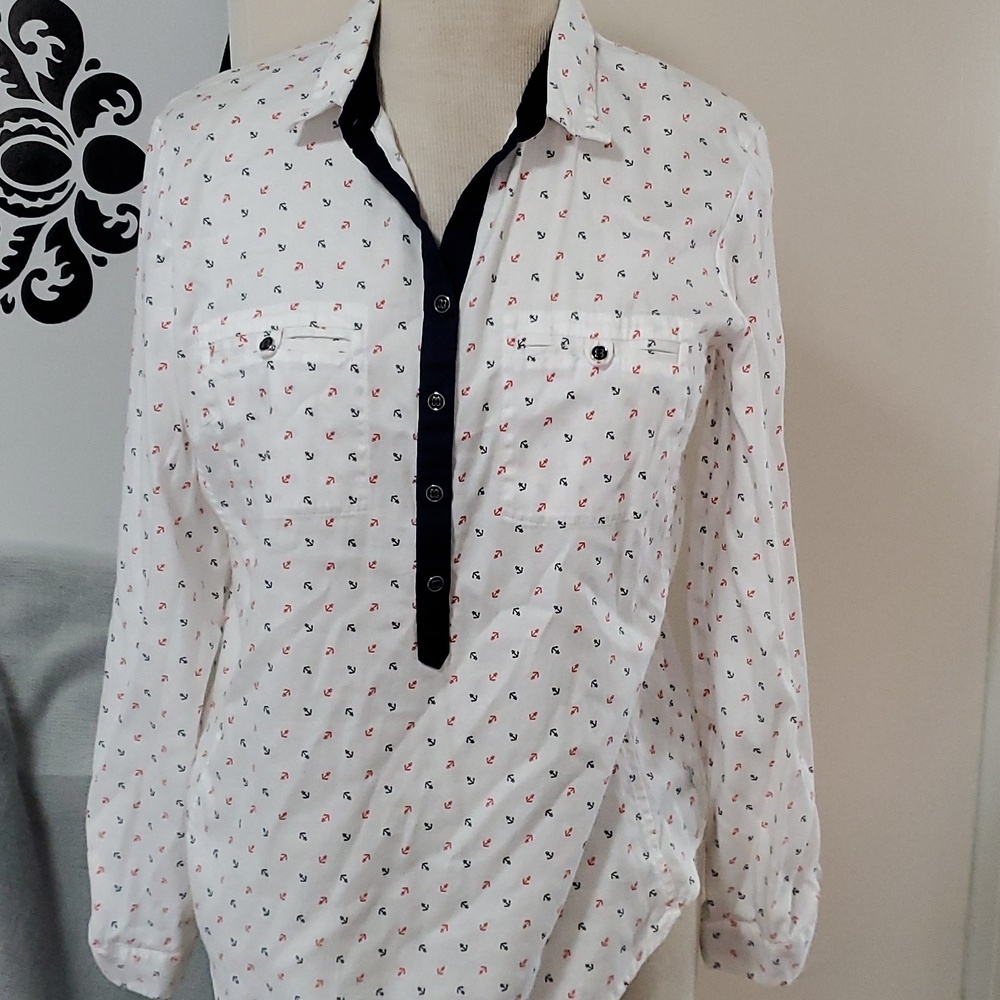 7th Avenue Nautical Button Down Shirt
